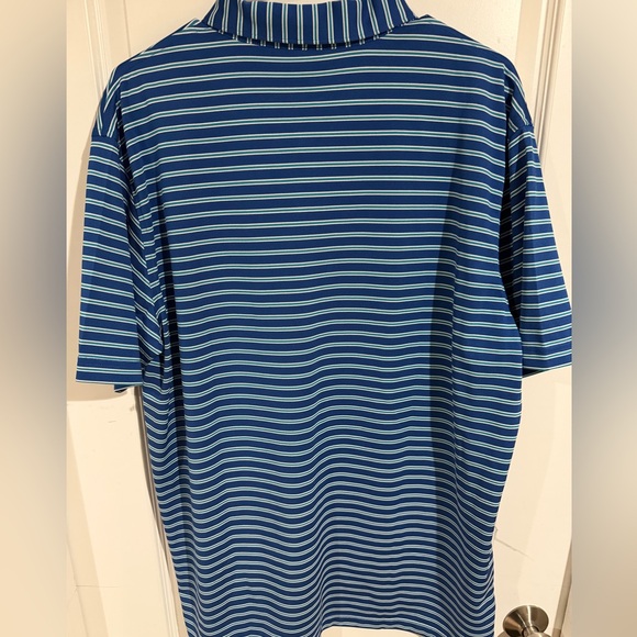 Peter Millar Classic Button Collar Striped Golf Polo - Picture 3 of 3
